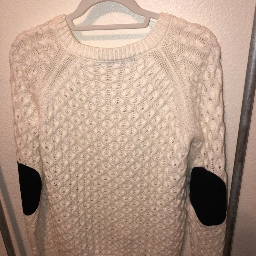 Sweater with elbow patches